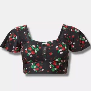 Torrid Retro Wireless Flutter Sleeve Bikini Top